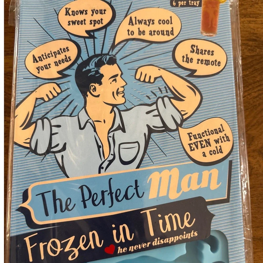 The Perfect Man Ice‎ Cube Mold Frozen In Time Gag Gift Barware Bridal Wedding